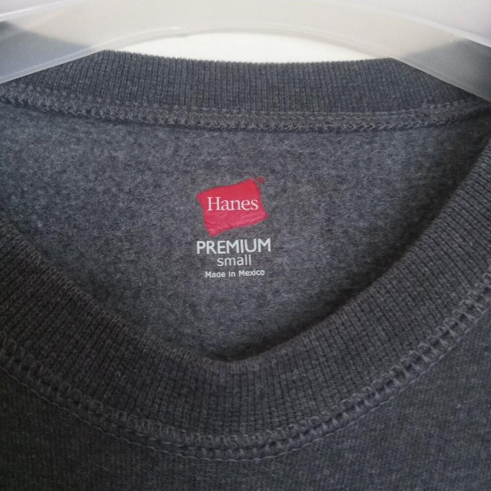 Hanes Premium Sweatshirt- Navy Cotton Size Small